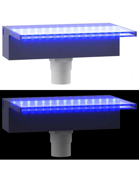 Sfioratore a Cascata con LED RGB Acrilico 30 cm