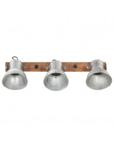 Lampada da Parete in Stile Industriale Argento 65x25 cm E27 2