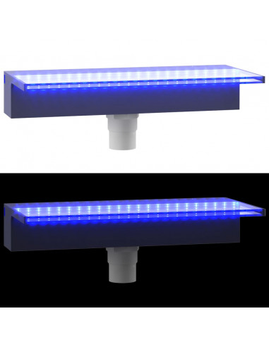 Sfioratore a Cascata con LED RGB Acrilico 45 cm