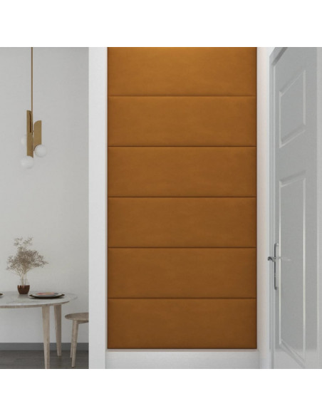 Pannelli Murali 12 pz Marroni 90x30 cm Velluto 3,24 m²