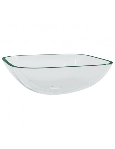 Lavandino in Vetro 42x42x14 cm Trasparente