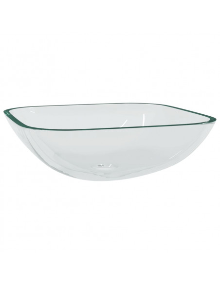 Lavandino in Vetro 42x42x14 cm Trasparente