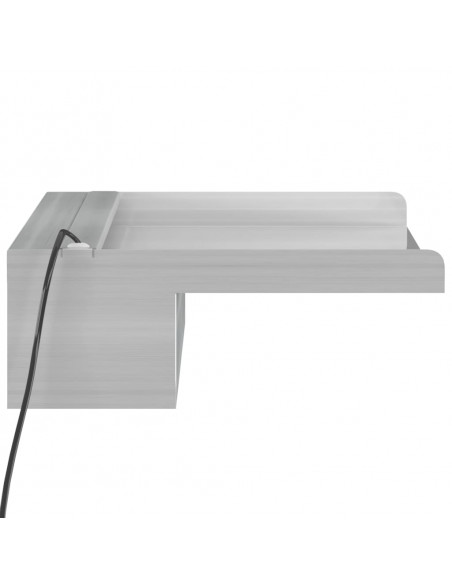 Sfioratore a Cascata con LED RGB Acciaio Inox 45 cm