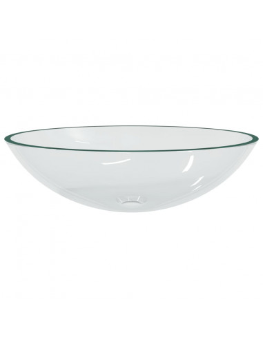 Lavandino in Vetro 50x37x14 cm Trasparente