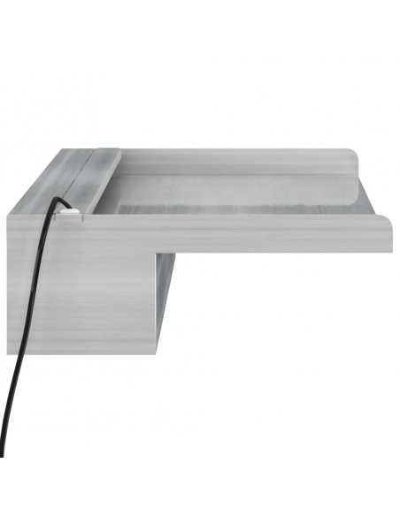 Sfioratore a Cascata con LED RGB Acciaio Inox 60 cm