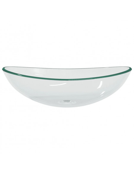 Lavandino in Vetro Temperato 54,5x35x15,5 cm Trasparente