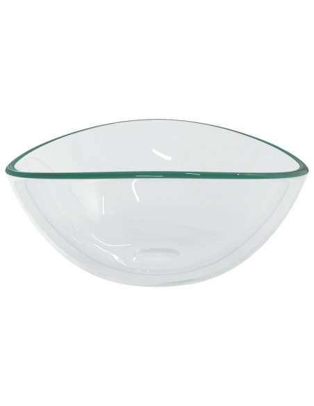 Lavandino in Vetro Temperato 54,5x35x15,5 cm Trasparente