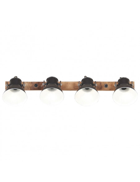 Lampada da Parete Stile Industriale Nera 90x25 cm E27