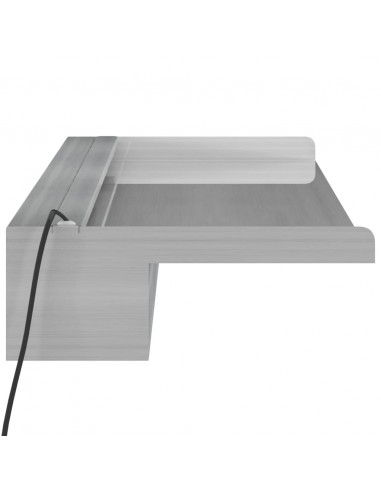 Sfioratore a Cascata con LED RGB Acciaio Inox 90 cm