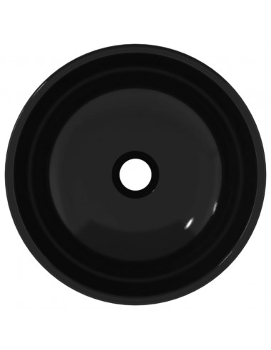 Lavandino in Vetro Temperato 35x12 cm Nero