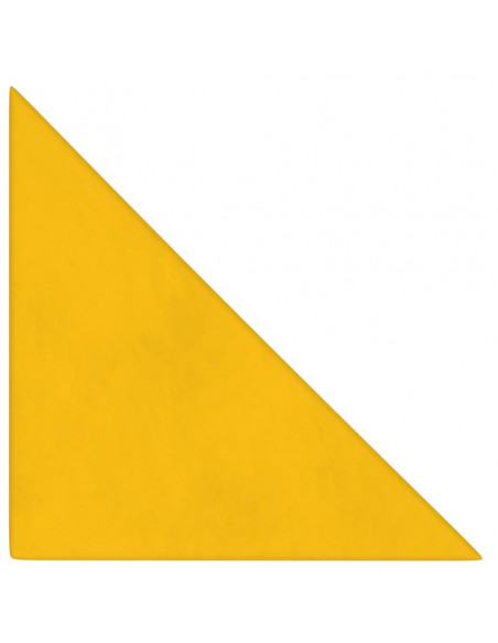 Pannelli Murali 12 pz Gialli 30x30 cm Velluto 0,54 m²