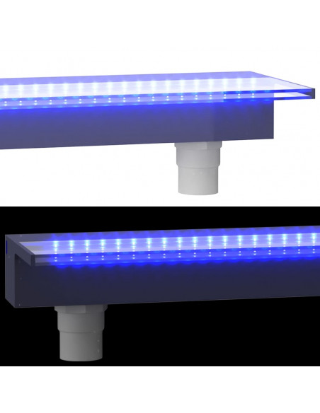 Sfioratore a Cascata con LED RGB Acrilico 108 cm
