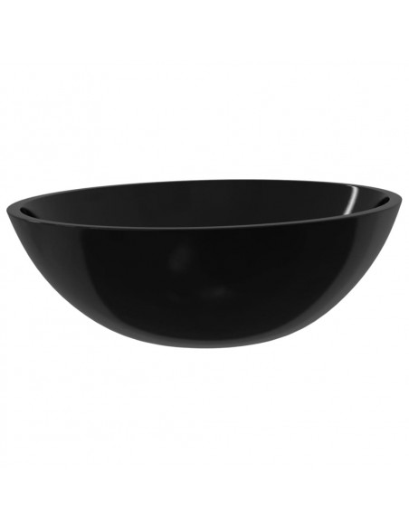 Lavandino in Vetro 50x37x14 cm Nero