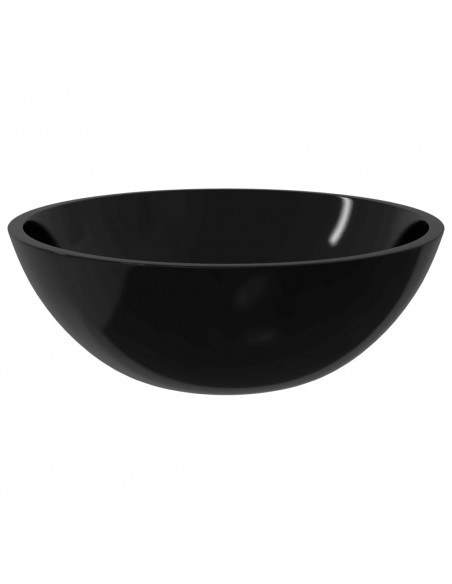 Lavandino in Vetro 50x37x14 cm Nero