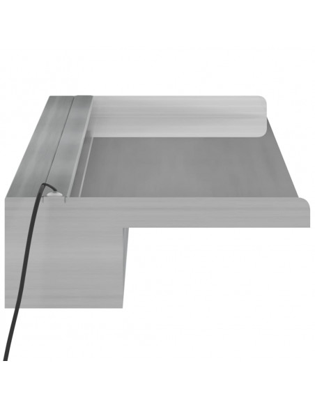 Sfioratore a Cascata con LED RGB Acciaio Inox 108 cm