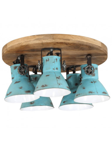 Lampada da Soffitto 25 W Blu Anticato 50x50x25 cm E27