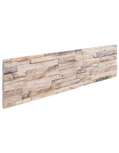 Pannelli Murali 3D 14 pz Bianco e Rosso 100x25 cm EPS