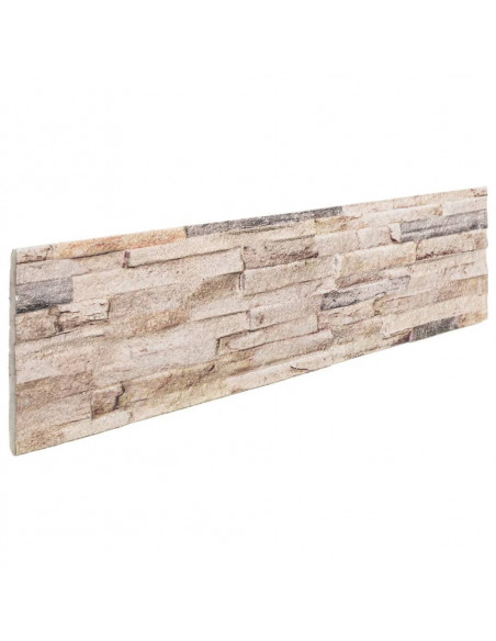 Pannelli Murali 3D 14 pz Bianco e Rosso 100x25 cm EPS