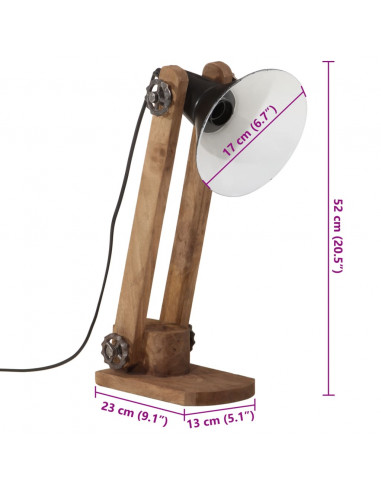 Lampada da Scrivania 25 W Nera 23x13x52 cm E27