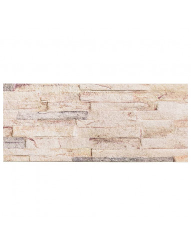 Pannelli Murali 3D 14 pz Bianco e Rosso 100x25 cm EPS