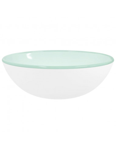 Lavandino in Vetro Temperato 35x12 cm Bianco