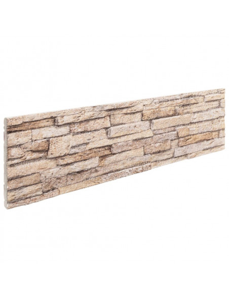 Pannelli Murali 3D 14 pz Marrone 100x25 cm EPS