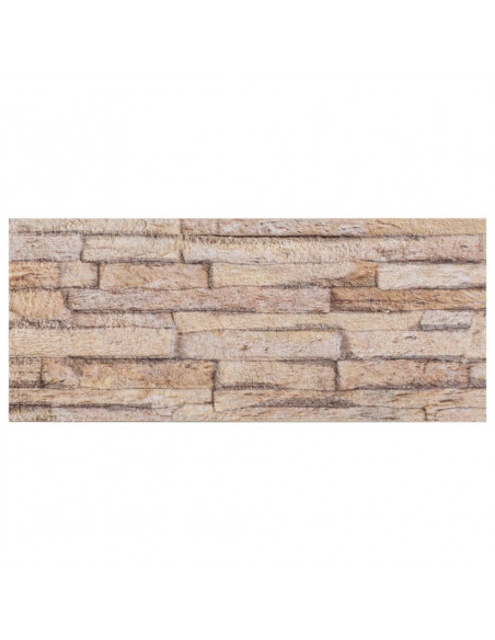 Pannelli Murali 3D 14 pz Marrone 100x25 cm EPS