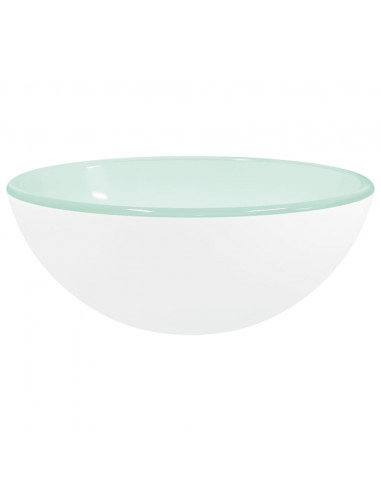 Lavandino in Vetro Temperato 30x12 cm Bianco