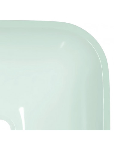 Lavandino in Vetro 42x42x14 cm Bianco
