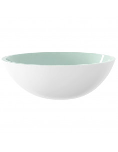 Lavandino in Vetro 50x37x14 cm Bianco 2