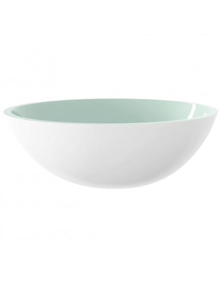 Lavandino in Vetro 50x37x14 cm Bianco