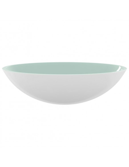 Lavandino in Vetro 50x37x14 cm Bianco