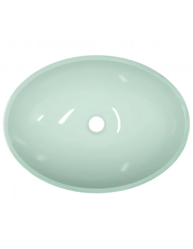 Lavandino in Vetro 50x37x14 cm Bianco