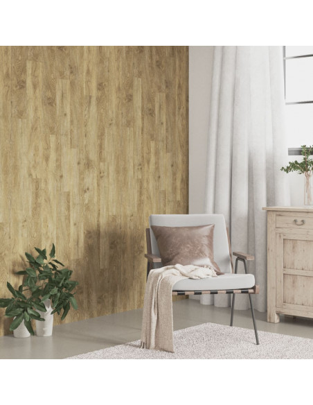 Pannelli da Parete Effetto Legno Marrone PVC 2,06 m²