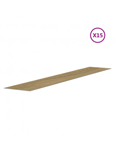 Pannelli da Parete Effetto Legno Marrone PVC 2,06 m²
