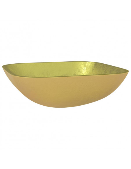 Lavandino in Vetro 42x42x14 cm Oro