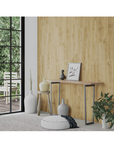 Pannelli da Parete Effetto Legno Marrone PVC 4,12 m²