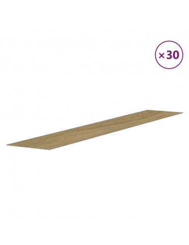 Pannelli da Parete Effetto Legno Marrone PVC 4,12 m²