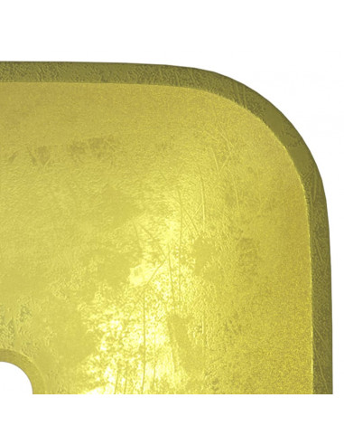 Lavandino in Vetro 42x42x14 cm Oro