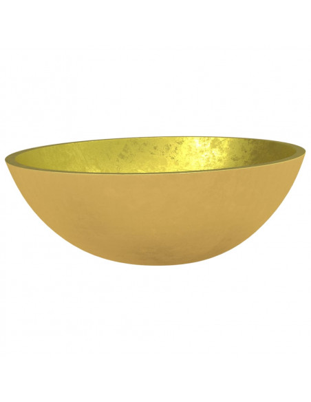 Lavandino in Vetro 50x37x14 cm Oro