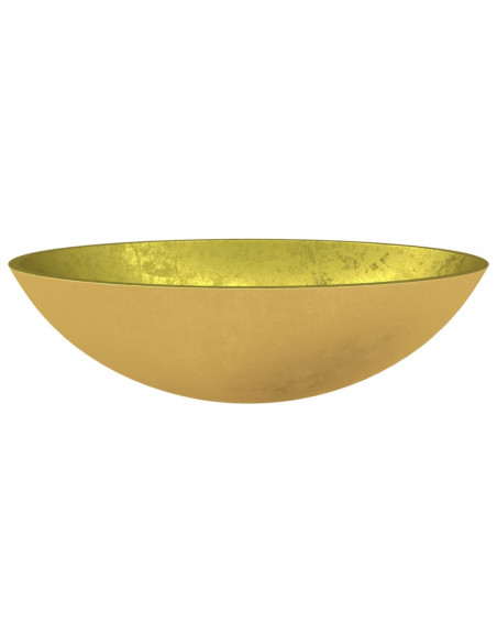 Lavandino in Vetro 50x37x14 cm Oro
