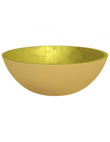 Lavandino in Vetro 50x37x14 cm Oro