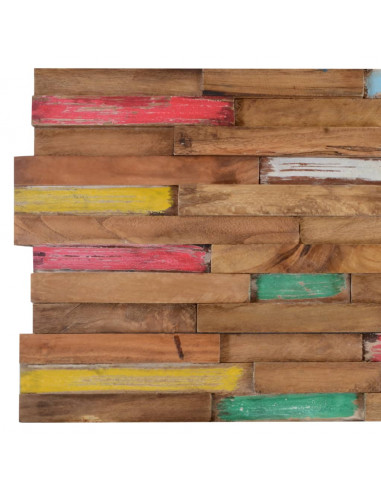 Pannelli per Pareti 10 pz 1,03 m² in Legno Massello di Teak