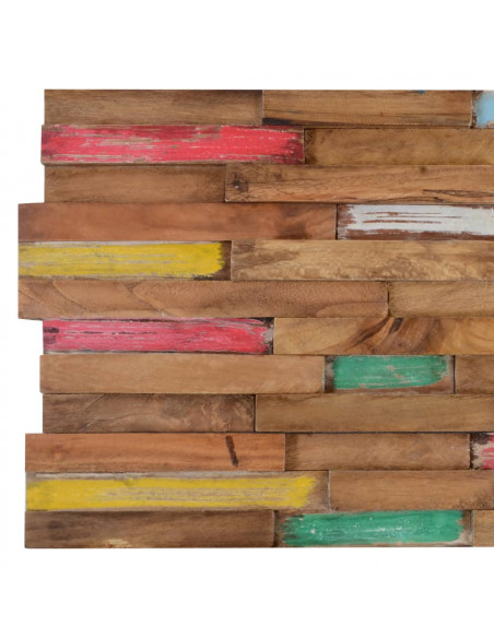 Pannelli per Pareti 10 pz 1,03 m² in Legno Massello di Teak