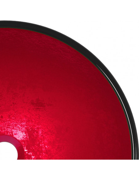 Lavandino in Vetro Temperato 42x14 cm Rosso