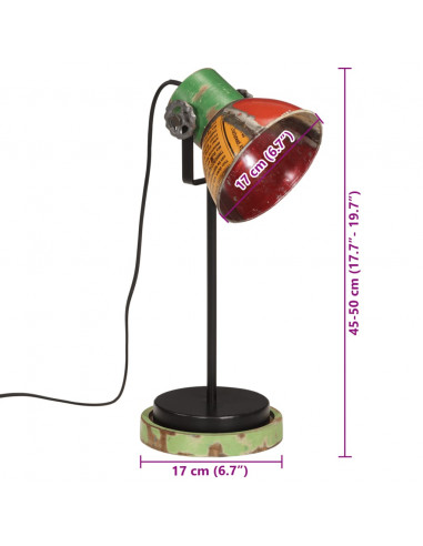 Lampada da Scrivania 25 W Multicolore 17x17x50 cm E27
