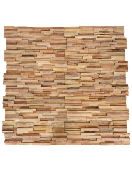 Pannelli per Pareti 10 pz 1,08 m² in Legno Massello di Teak