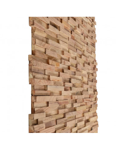 Pannelli per Pareti 10 pz 1,08 m² in Legno Massello di Teak