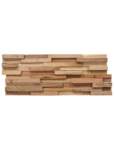 Pannelli per Pareti 10 pz 1,08 m² in Legno Massello di Teak