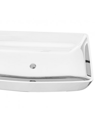 Lavandino 71x38x13,5 cm in Ceramica Argento